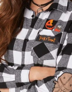 Spirit Halloween Adult Flannel Shirt - Trick 'r Treat -HALLOWEEN COSTUMES Sales 01532589 d