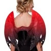 Spirit Halloween Red and Black Glitter Devil Wings -HALLOWEEN COSTUMES Sales 01536986 a