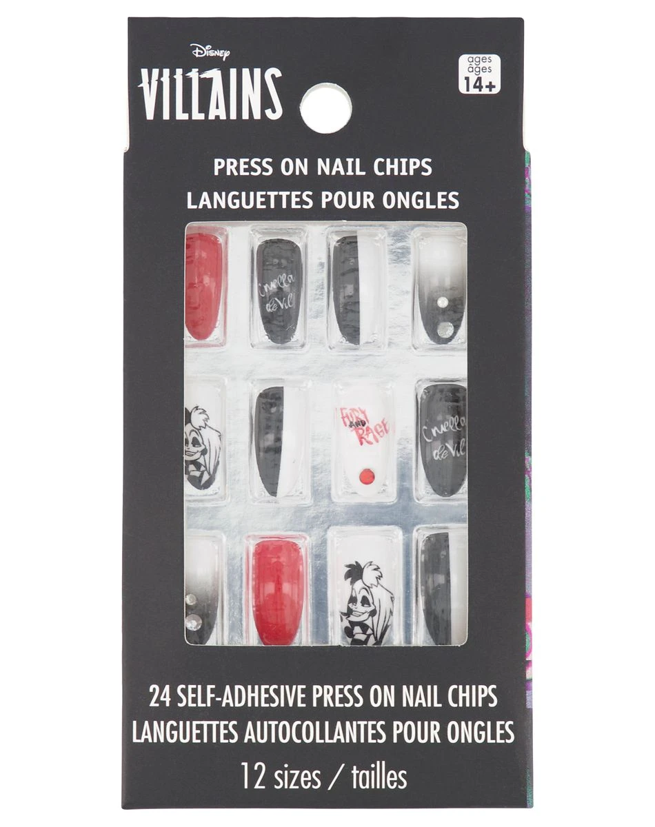 Spirit Halloween Classic Cruella Press On Nails - Disney Cruella 4 Spirit Halloween Classic Cruella Press On Nails - Disney Cruella - Image 2