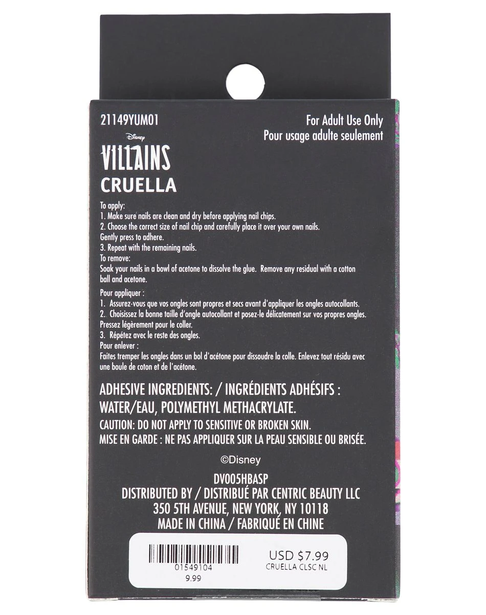 Spirit Halloween Classic Cruella Press On Nails - Disney Cruella 5 Spirit Halloween Classic Cruella Press On Nails - Disney Cruella - Image 3
