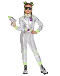 Spirit Halloween Kids Alien Galaxy Jumpsuit Costume