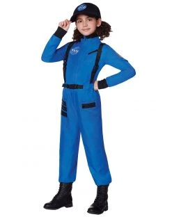 Spirit Halloween Kids Blue Astronaut Jumpsuit - NASA -HALLOWEEN COSTUMES Sales 01551589 d