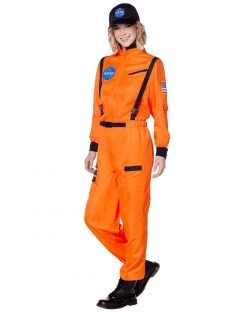 Spirit Halloween Adult Orange NASA Jumpsuit Costume