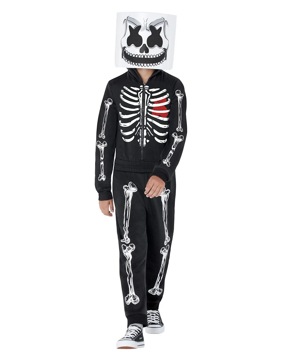 Spirit Halloween Kids Skeleton Marshmello Costume 3 Spirit Halloween Kids Skeleton Marshmello Costume