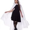 Spirit Halloween Kids White Hooded Cape -HALLOWEEN COSTUMES Sales 01554500 a