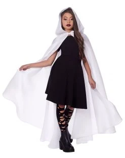 Spirit Halloween Kids White Hooded Cape
