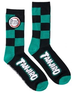 Spirit Halloween Tanjiro Kamado Crew Socks - Demon Slayer