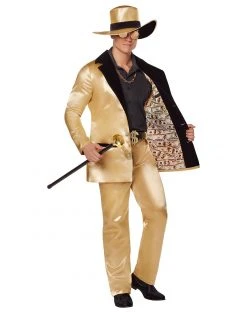 Spirit Halloween Adult Gold Pimp Costume