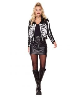 Spirit Halloween Adult Cropped Skeleton Jacket
