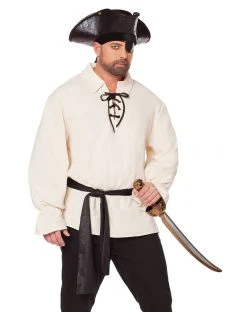 Spirit Halloween Pirate Shirt and Belt Plus Size Costume Kit