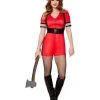 Spirit Halloween Adult Firefighter Romper Costume -HALLOWEEN COSTUMES Sales 01564152 a
