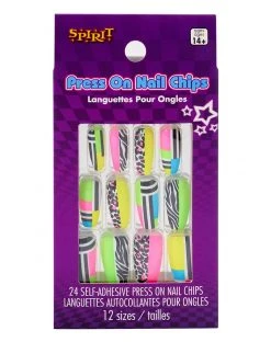 Spirit Halloween '80s Press On Nails -HALLOWEEN COSTUMES Sales 01564392 c