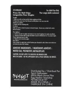 Spirit Halloween '80s Press On Nails -HALLOWEEN COSTUMES Sales 01564392 d