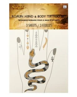 Spirit Halloween Roman Hand and Body Tattoos -HALLOWEEN COSTUMES Sales 01567072 e