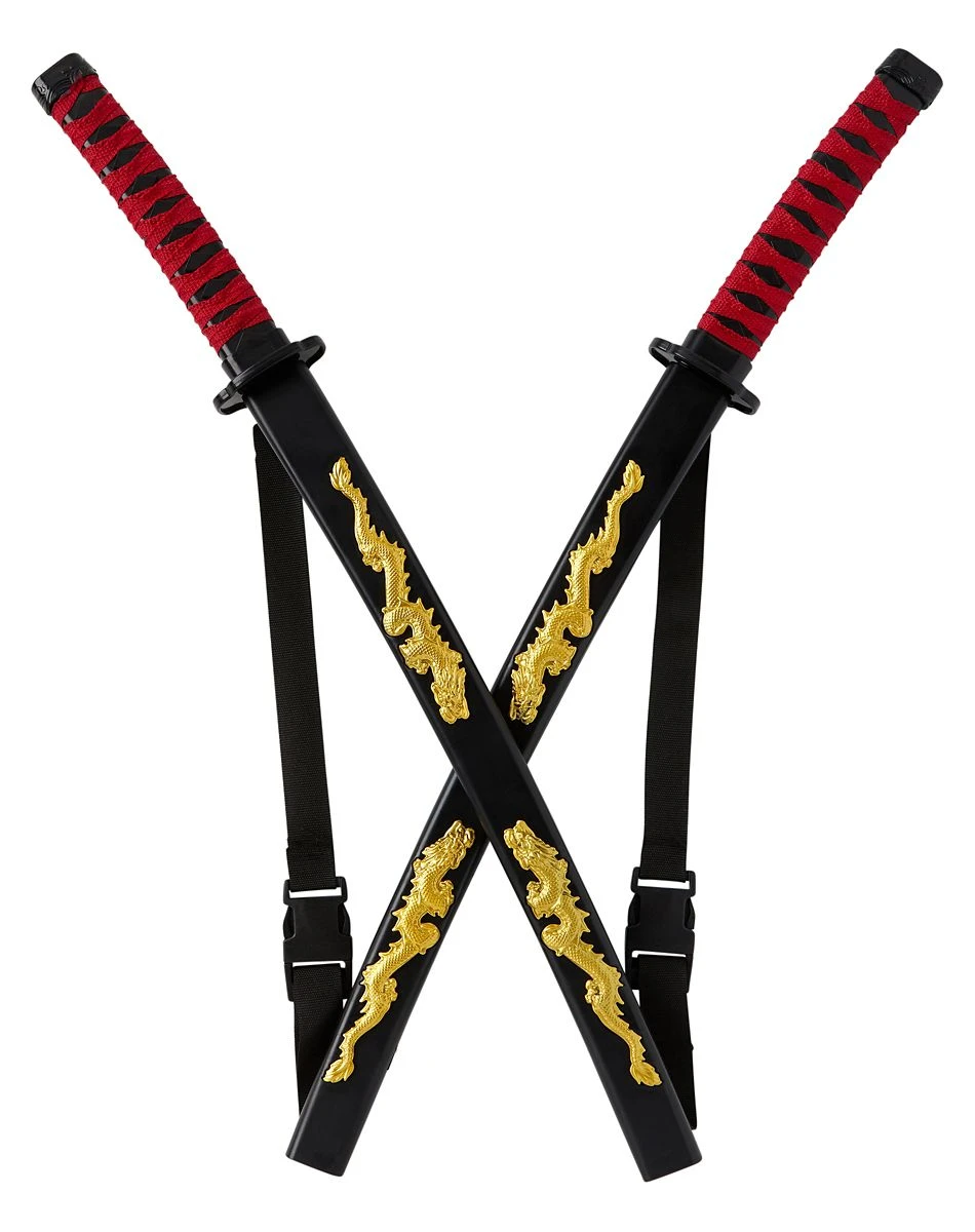 Spirit Halloween Kids Ninja Swords with Harness 3 Spirit Halloween Kids Ninja Swords with Harness