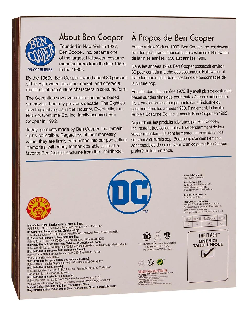 Spirit Halloween Adult The Flash Costume Kit - Ben Cooper 4 Spirit Halloween Adult The Flash Costume Kit - Ben Cooper - Image 2