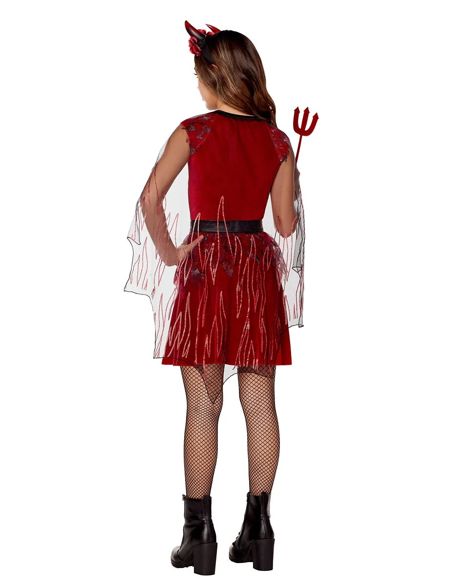 Spirit Halloween Kids Dark Devil Dress Costume 4 Spirit Halloween Kids Dark Devil Dress Costume - Image 2