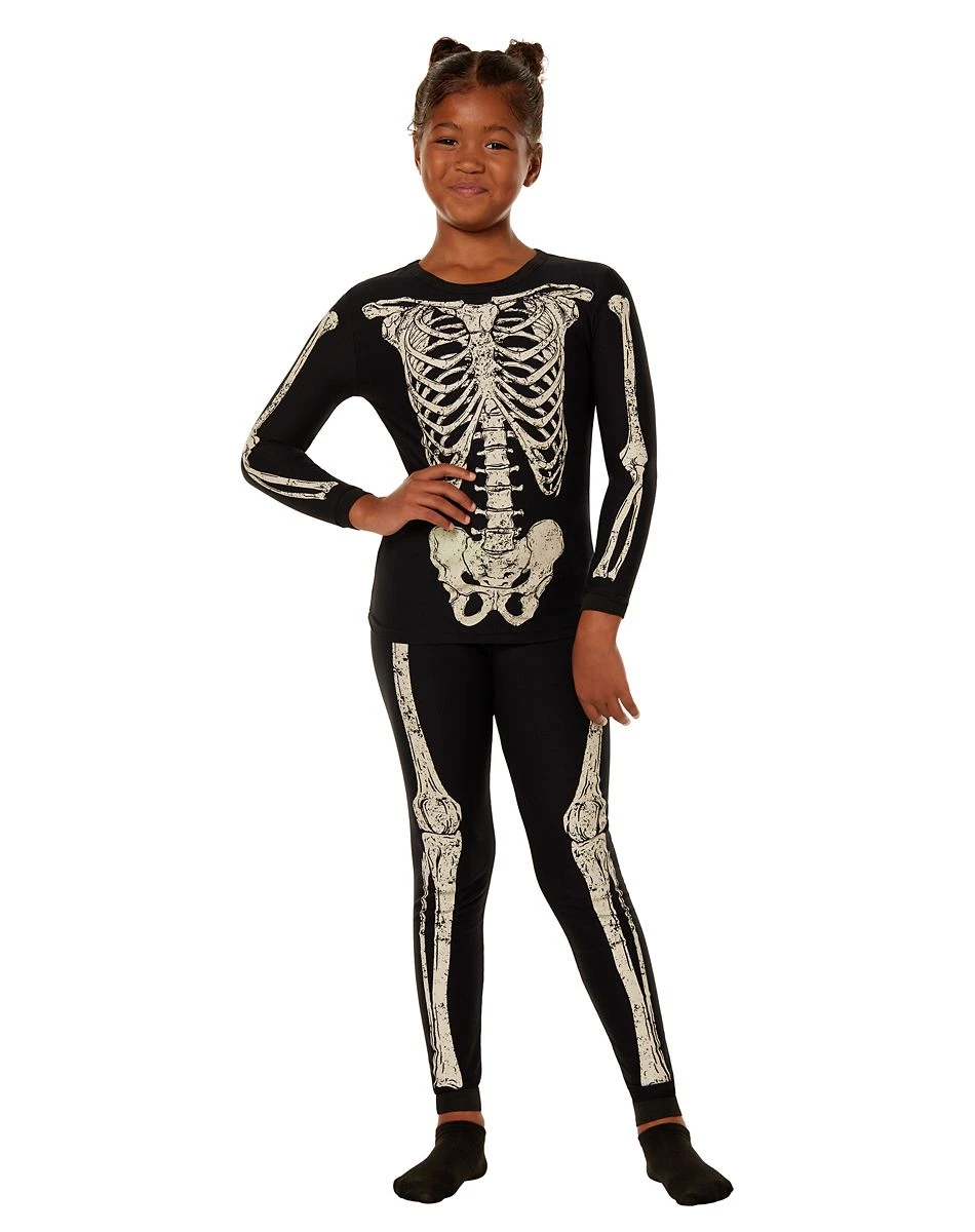 Spirit Halloween Kids Skeleton Pajama Set 5 Spirit Halloween Kids Skeleton Pajama Set - Image 3