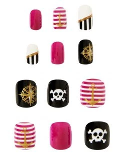 Spirit Halloween Kids Pirate Press On Nails -HALLOWEEN COSTUMES Sales 01580638 b