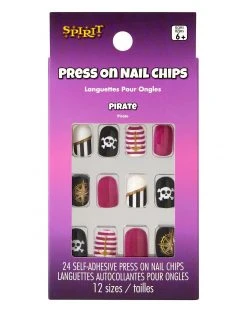 Spirit Halloween Kids Pirate Press On Nails -HALLOWEEN COSTUMES Sales 01580638 c