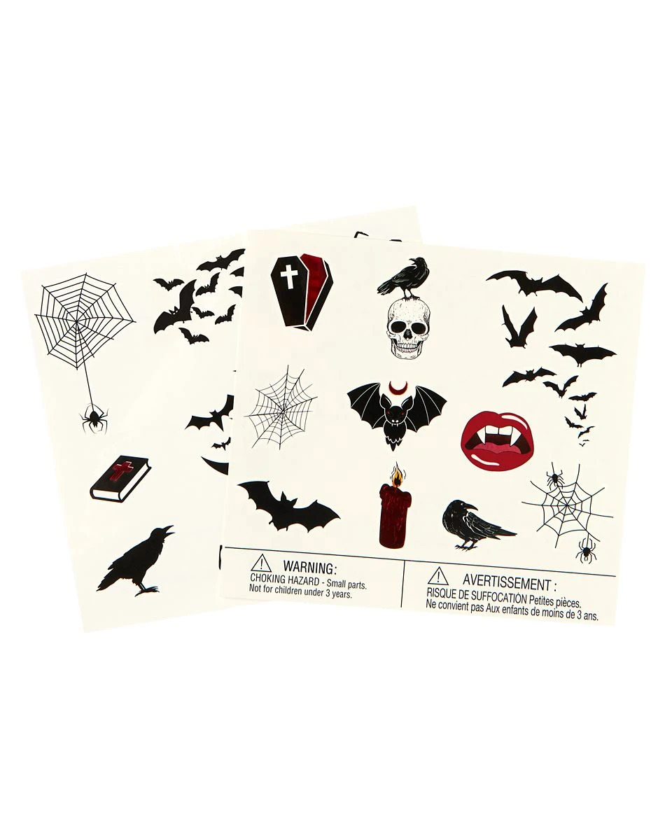 Spirit Halloween Vampire Temporary Tattoos 3 Spirit Halloween Vampire Temporary Tattoos
