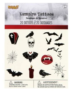 Spirit Halloween Vampire Temporary Tattoos 9 Spirit Halloween Vampire Temporary Tattoos -HALLOWEEN COSTUMES Sales 01580661 d