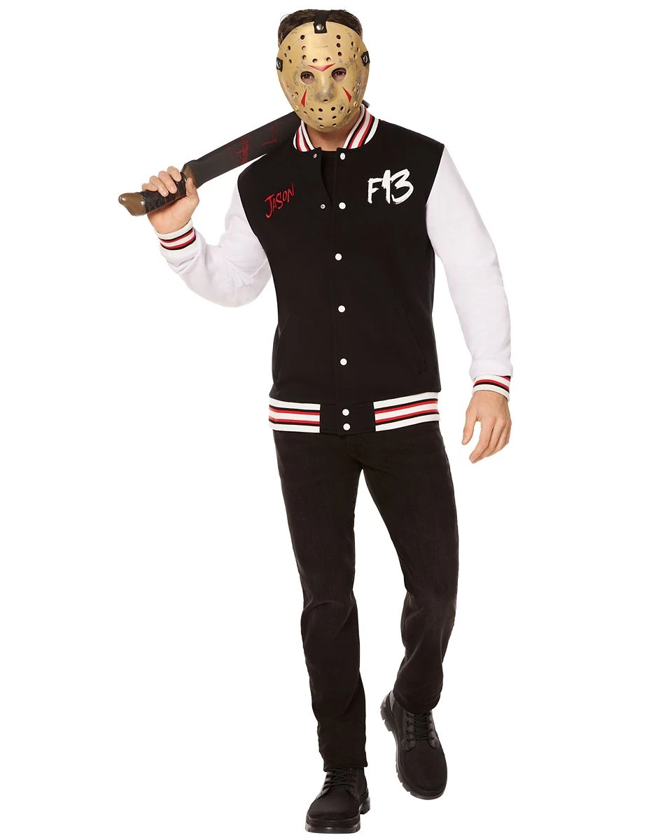 Spirit Halloween Adult Jason Voorhees Varsity Jacket - Friday the 13th 4 Spirit Halloween Adult Jason Voorhees Varsity Jacket - Friday the 13th - Image 2