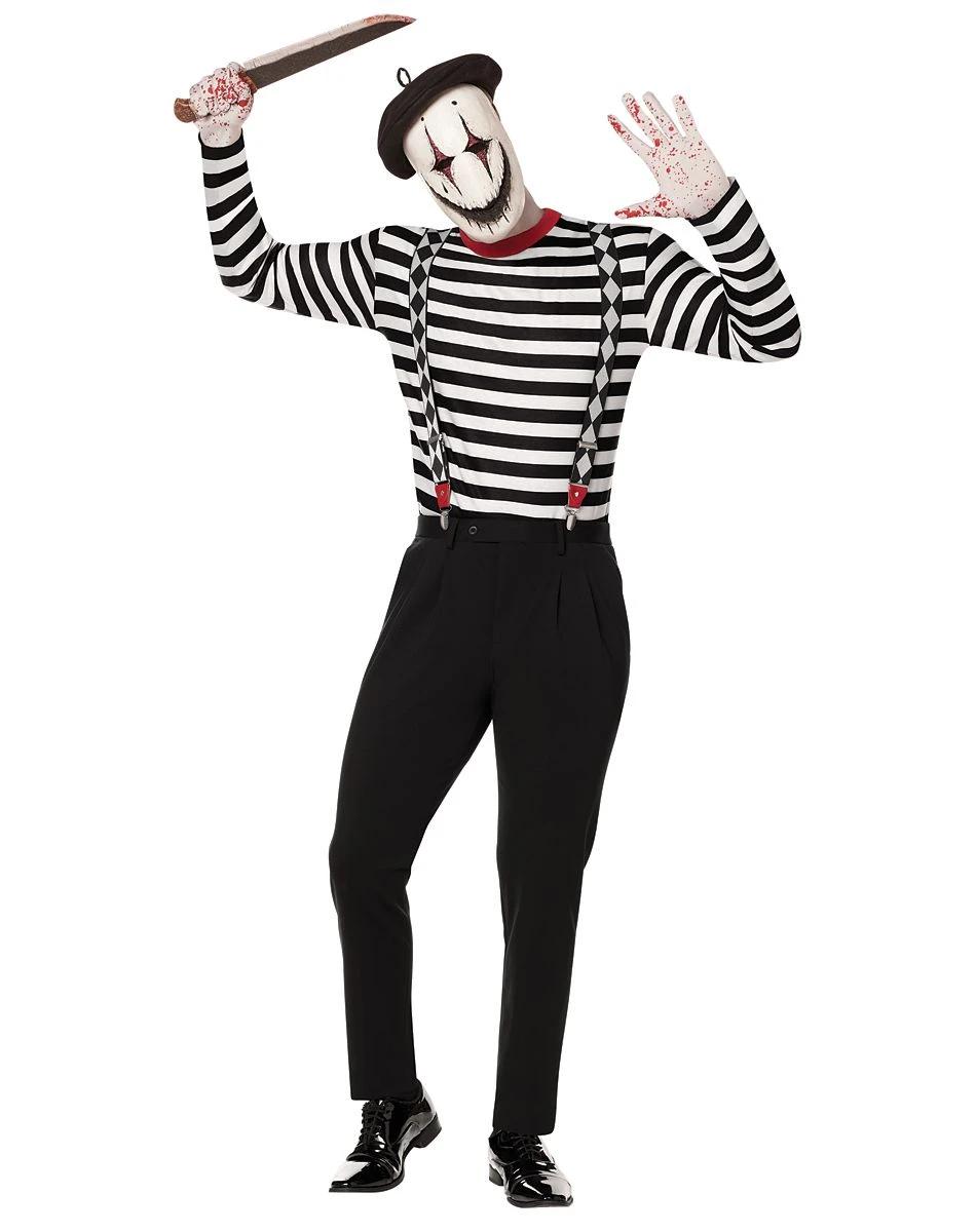 Spirit Halloween Adult Creepy Mime Costume 3 Spirit Halloween Adult Creepy Mime Costume