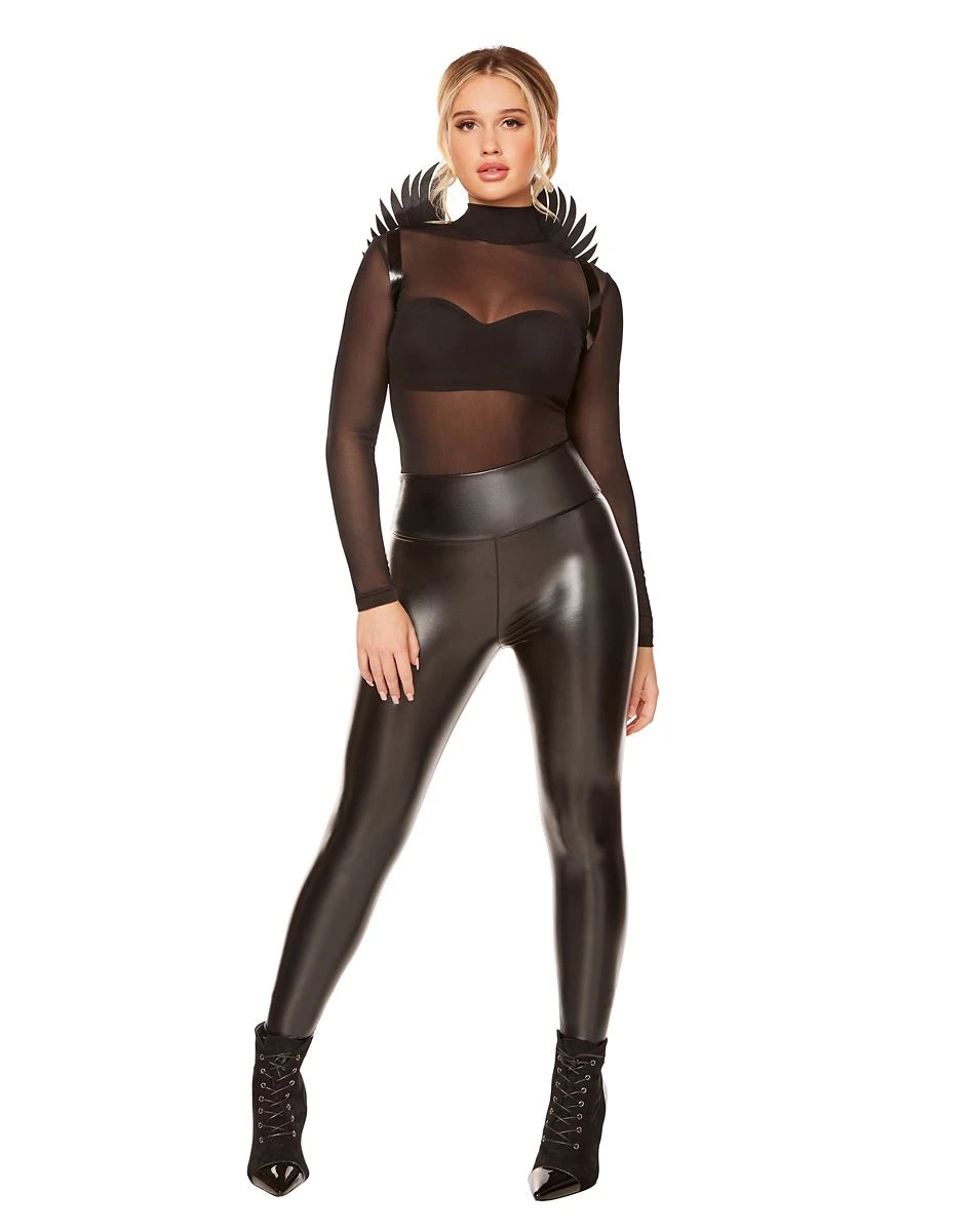 Spirit Halloween Black Faux Leather Fallen Angel Wings 4 Spirit Halloween Black Faux Leather Fallen Angel Wings - Image 2