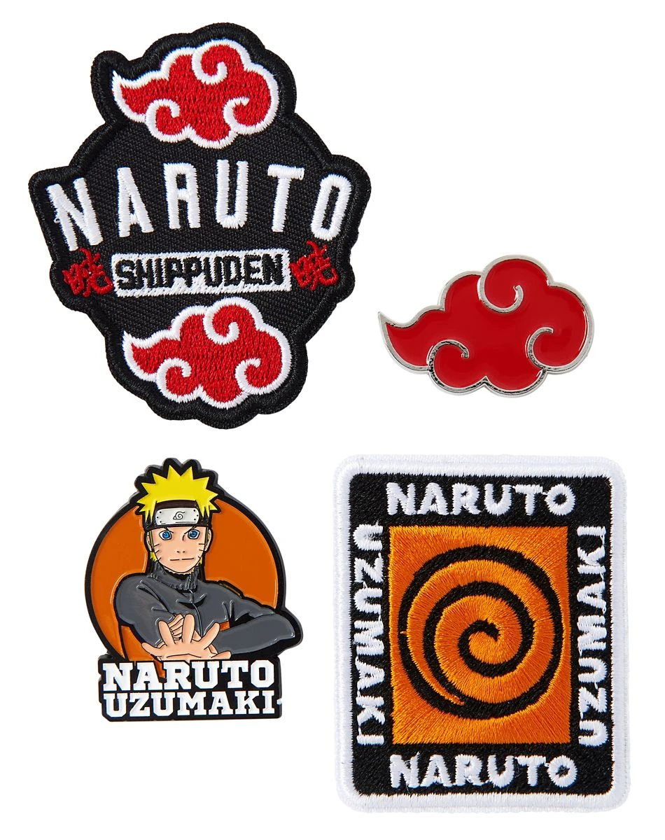 Spirit Halloween Naruto Patch and Pin Set 3 Spirit Halloween Naruto Patch and Pin Set