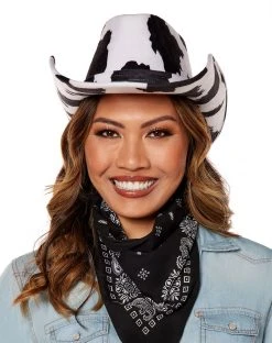 Spirit Halloween Cow Print Cowboy Hat