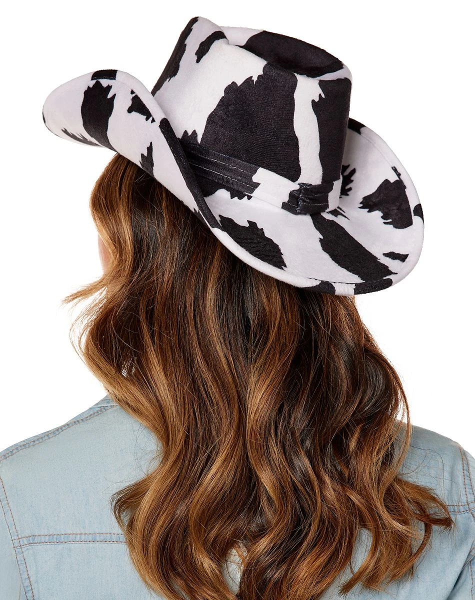 Spirit Halloween Cow Print Cowboy Hat 4 Spirit Halloween Cow Print Cowboy Hat - Image 2