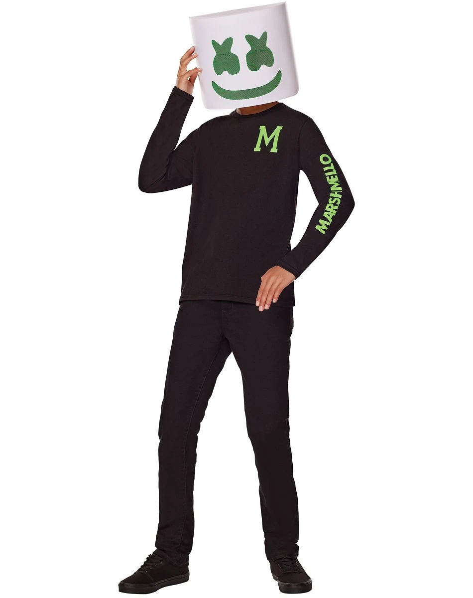 Spirit Halloween Kids Glow in the Dark Marshmello Costume Kit 3 Spirit Halloween Kids Glow in the Dark Marshmello Costume Kit