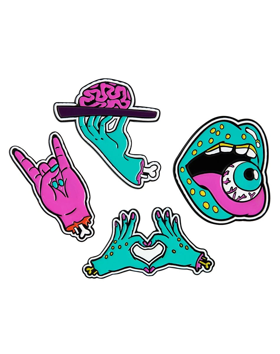 Spirit Halloween Zombie Pin Set - 4 Pack 3 Spirit Halloween Zombie Pin Set - 4 Pack