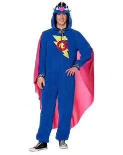 Spirit Halloween Adult Super Grover Union Suit - Sesame Street