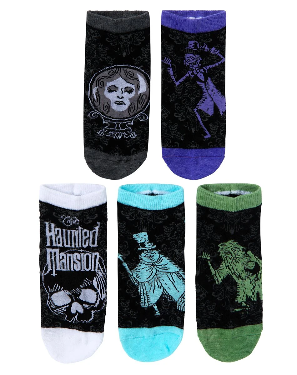 Spirit Halloween Multi-Pack Haunted Mansion No Show Socks - 5 Pack 3 Spirit Halloween Multi-Pack Haunted Mansion No Show Socks - 5 Pack