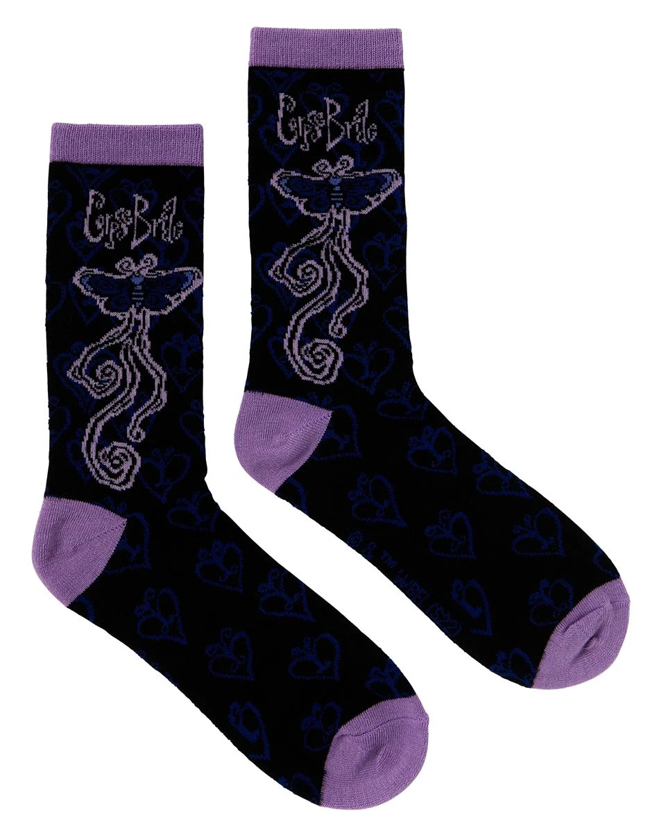 Spirit Halloween Corpse Bride Crew Socks - 2 Pack 4 Spirit Halloween Corpse Bride Crew Socks - 2 Pack - Image 2