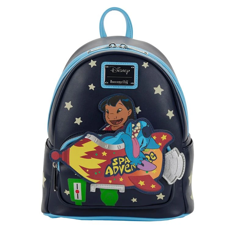 Spirit Halloween Loungefly Glow in the Dark Space Adventure Mini Backpack - Lilo & Stitch 3 Spirit Halloween Loungefly Glow in the Dark Space Adventure Mini Backpack - Lilo & Stitch
