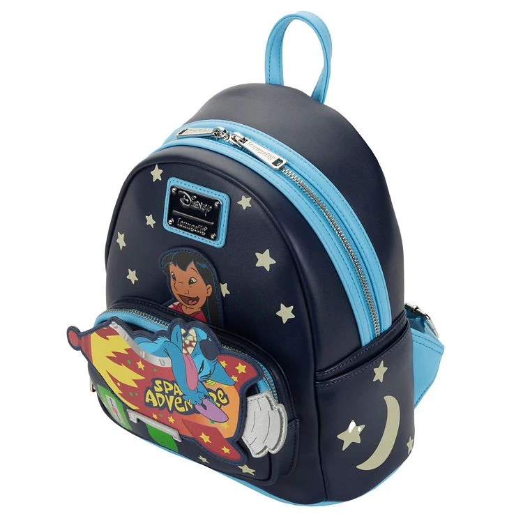 Spirit Halloween Loungefly Glow in the Dark Space Adventure Mini Backpack - Lilo & Stitch 5 Spirit Halloween Loungefly Glow in the Dark Space Adventure Mini Backpack - Lilo & Stitch - Image 3