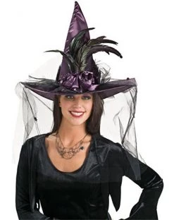 Spirit Halloween Feather Witch Hat