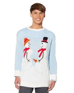 Spirit Halloween Snow Couple Ugly Christmas Sweater