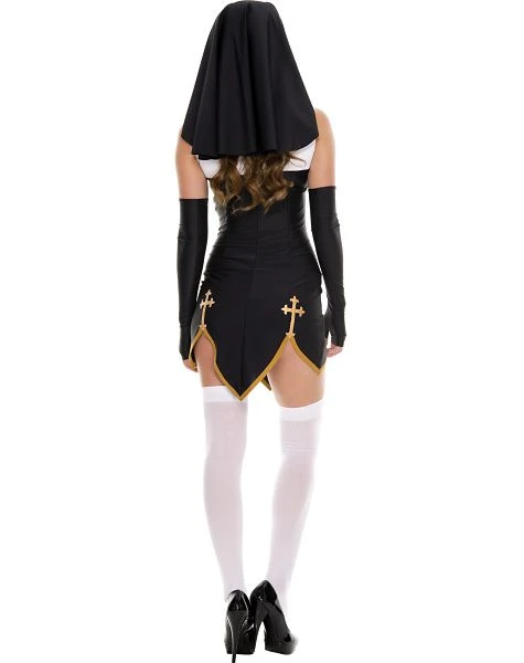 Spirit Halloween Adult Bad Habit Nun Costume 4 Spirit Halloween Adult Bad Habit Nun Costume - Image 2