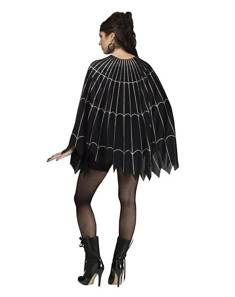 Spirit Halloween Adult Plus Size Spider Web Poncho Costume 4 Spirit Halloween Adult Plus Size Spider Web Poncho Costume - Image 2