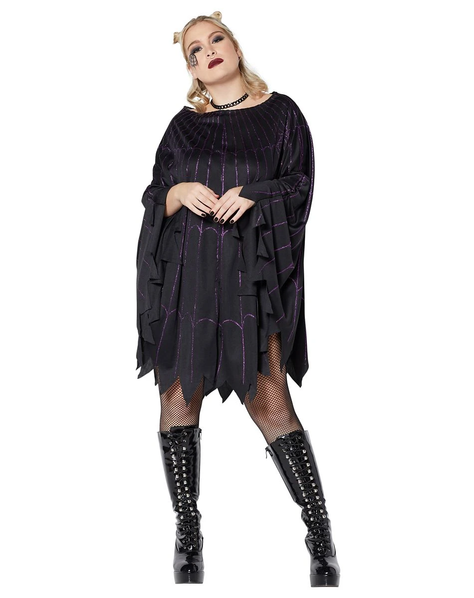 Spirit Halloween Spider Web Black and Purple Poncho 6 Spirit Halloween Spider Web Black and Purple Poncho - Image 4