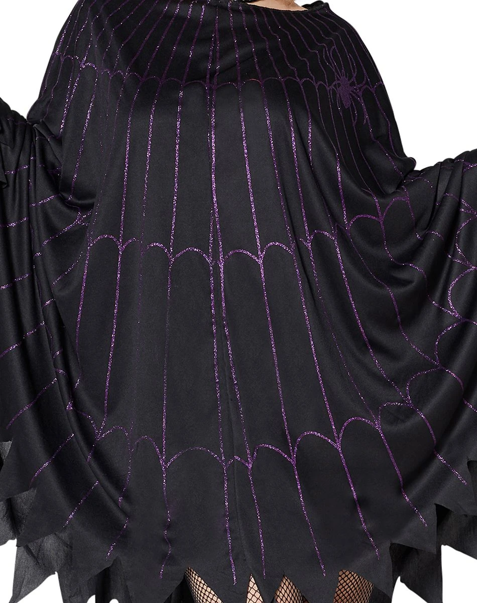Spirit Halloween Spider Web Black and Purple Poncho 7 Spirit Halloween Spider Web Black and Purple Poncho - Image 5
