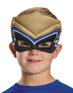 Spirit Halloween Kids Gold Puff Power Rangers Half Mask - Power Rangers Dino Charge