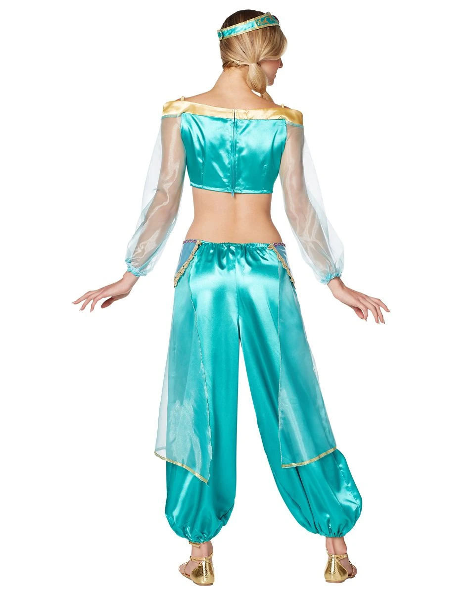 Spirit Halloween Adult Jasmine Costume Deluxe - Aladdin 4 Spirit Halloween Adult Jasmine Costume Deluxe - Aladdin - Image 2