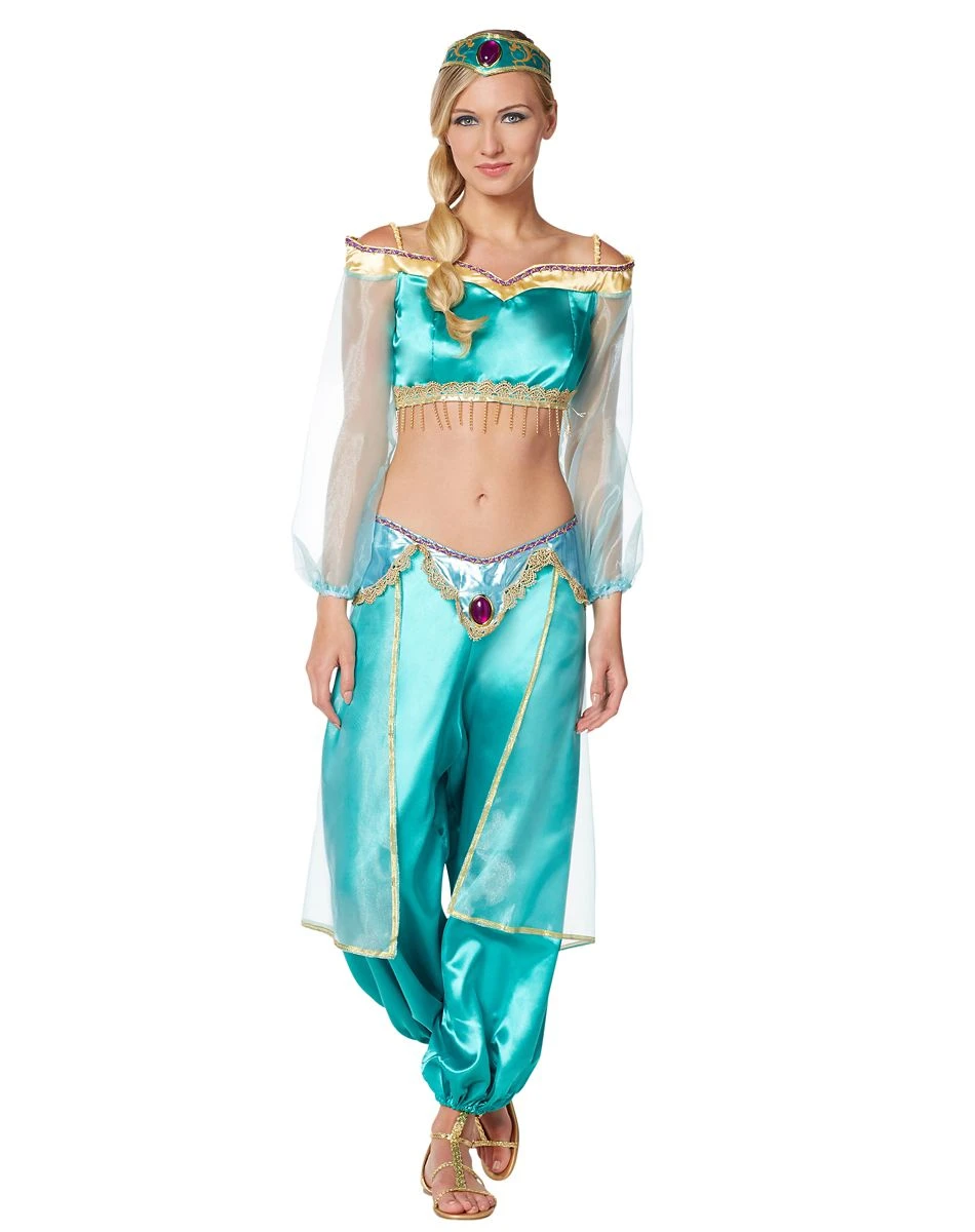 Spirit Halloween Adult Jasmine Costume Deluxe - Aladdin 5 Spirit Halloween Adult Jasmine Costume Deluxe - Aladdin - Image 3
