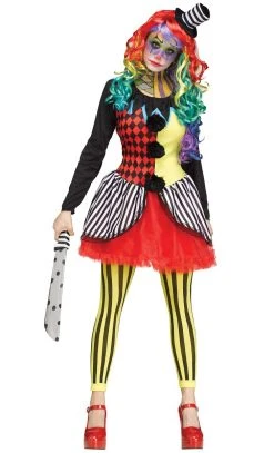 Spirit Halloween Adult Freak Show Clown Costume