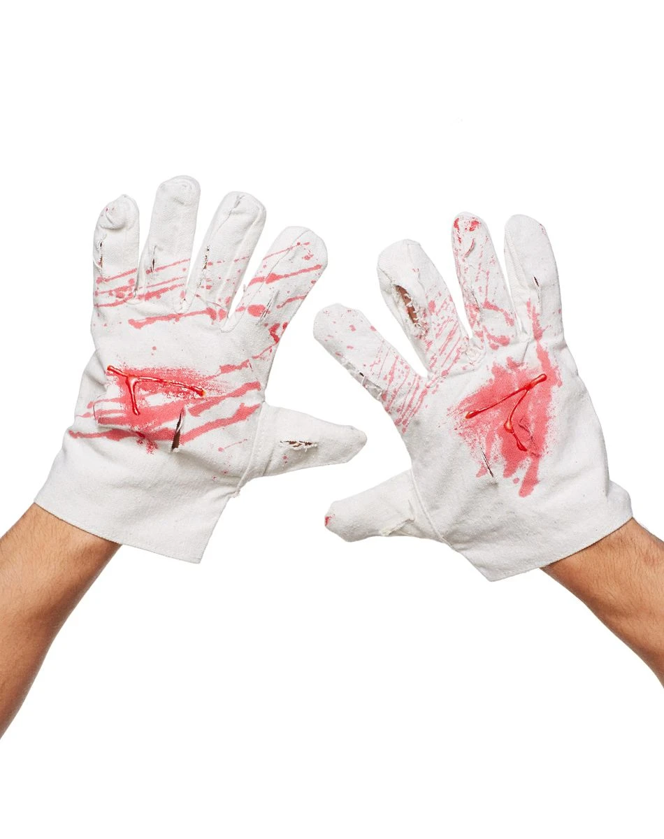Spirit Halloween Bloody Work Gloves 3 Spirit Halloween Bloody Work Gloves